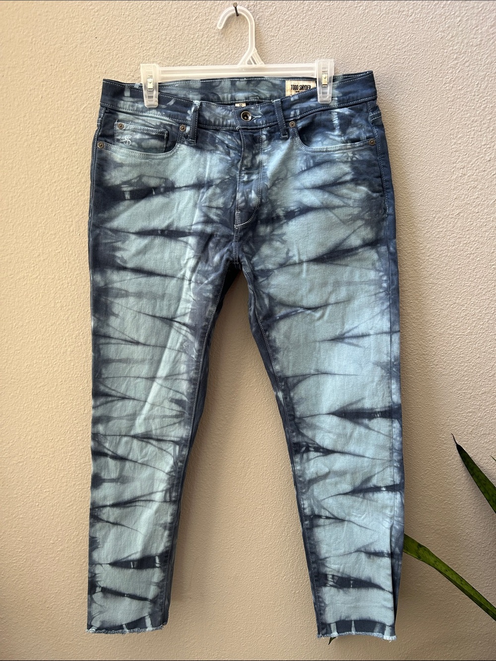 Todd Snyder New York Tie-Dye Blue  Skinny Jeans 32